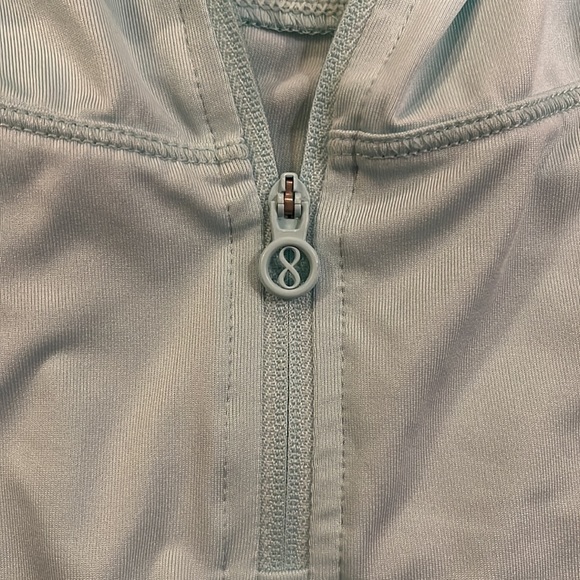 Aqua Hooded Quarter Zip Long Sleeve Top - Picture 7 of 12